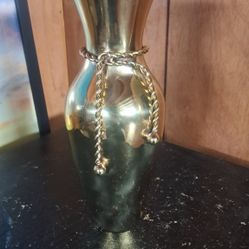 Vintage Hammered Brass flower vase
