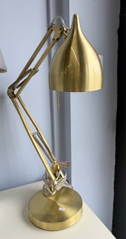 Brass Adjustable Arm Desk Lamp Gold
