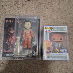 Trick R Treat And Neighbor Pumpkin Head 
