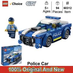 LEGO 60312 City Police Car Toy  for Kids 5 Plus Years Old with Officer Minifigure, Small Gift Idea, Car Chase Building Set