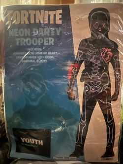 Kids Fortnite Neon party trooper costume