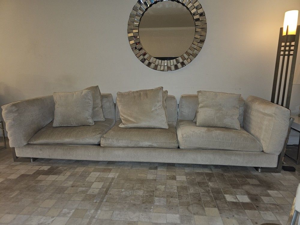 3 Seats Fabric Sofa 124 X 35