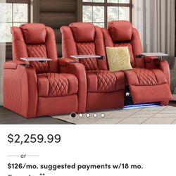 Brand New Movie Theater Couch. Only Used For 2 Months