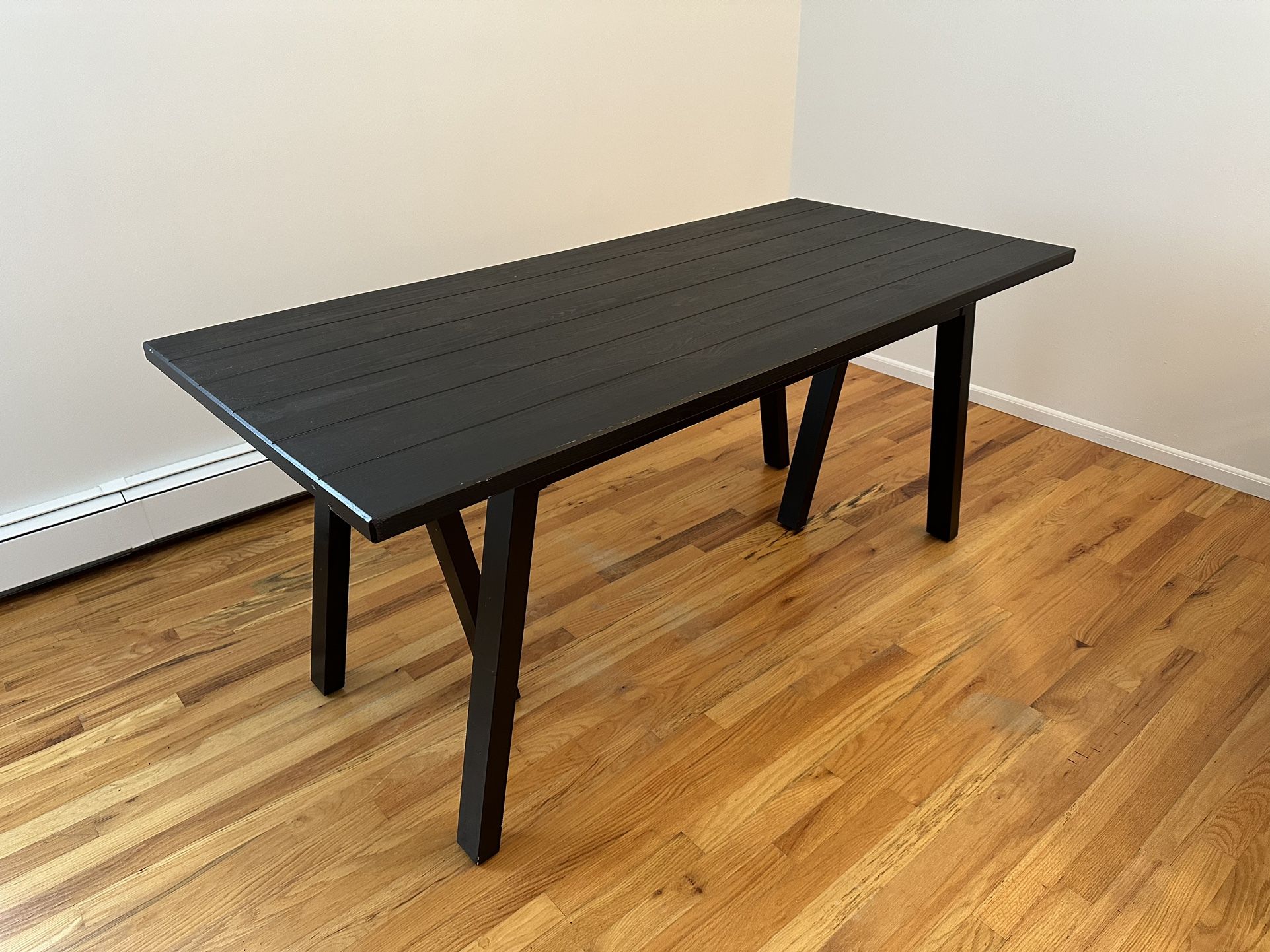 IKEA Black Wood Grebbestad / Ryggestad Dining Table