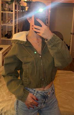 Pacsun Olive Green cropped Jacket