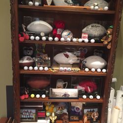 Ornate Wood Display Cabinet
