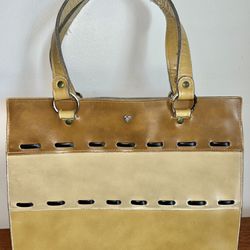 Vintage Jean Vogel Leather Satchel Hanbag Purse