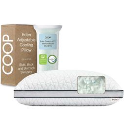 Coop Home Goods Eden Cool Adjustable Pillow, King Size - Adjustable Memory Foam with Gel Infusion - Soft Breathable Lulltra Fabric - Ideal for All Sle