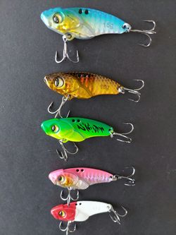 Vibration Blade Spoons Fishing Lures 5pack Lot Brand New 