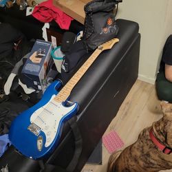 Blue Silvertone Electric Guitar 
