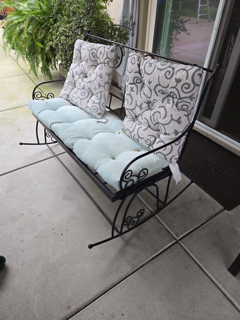Love Seat Metal Rocking Chair