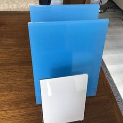 Document Holders With Removable Protective Blue Film (2 - 8 1/2 x 11 & 1 - 5 x 7)