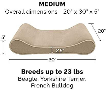 Furhaven Luxe Lounger Dog Beds for Small/Medium Dogs & Cats - Orthopedic, Cooling Gel, Memory Foam