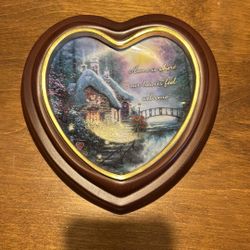 Thomas Kinkade  Framed Plate “ Homes Of The Heart”