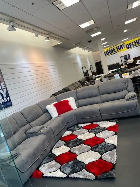 BEAUTIFUL ALEJANDRA GRAY RECLINING SECTIONAL