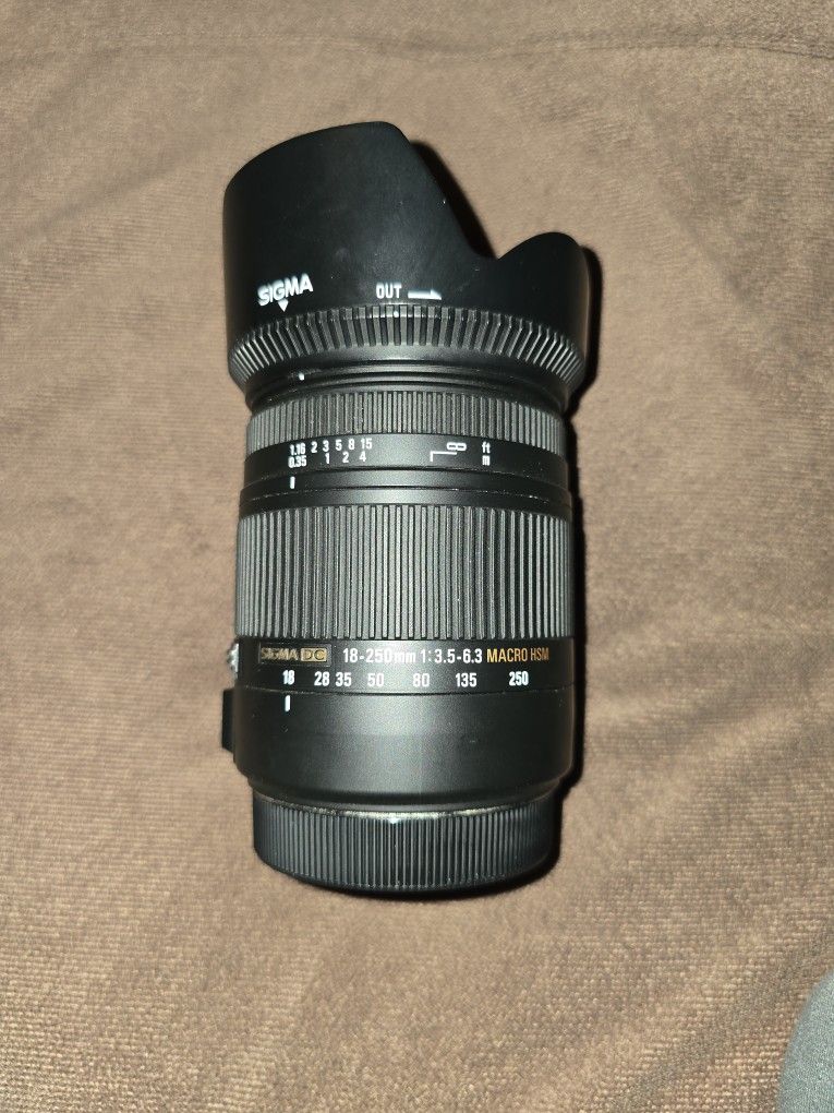 Sigma 18-250mm Lens For Canon