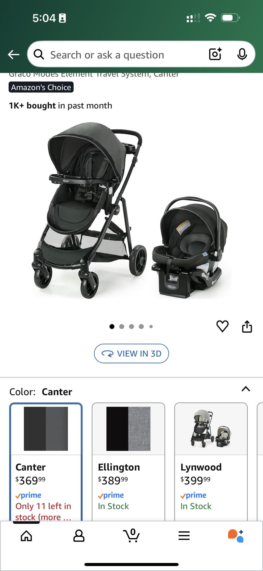 Graco 3-in 1 Car seat Stroller Combo