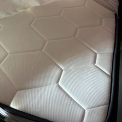 Twin loft bed with mattress