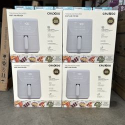 CRUXGG 6QT Air Fryer Gray 1500W Electric
