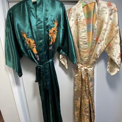 Silk Robe From China $25 - green one only