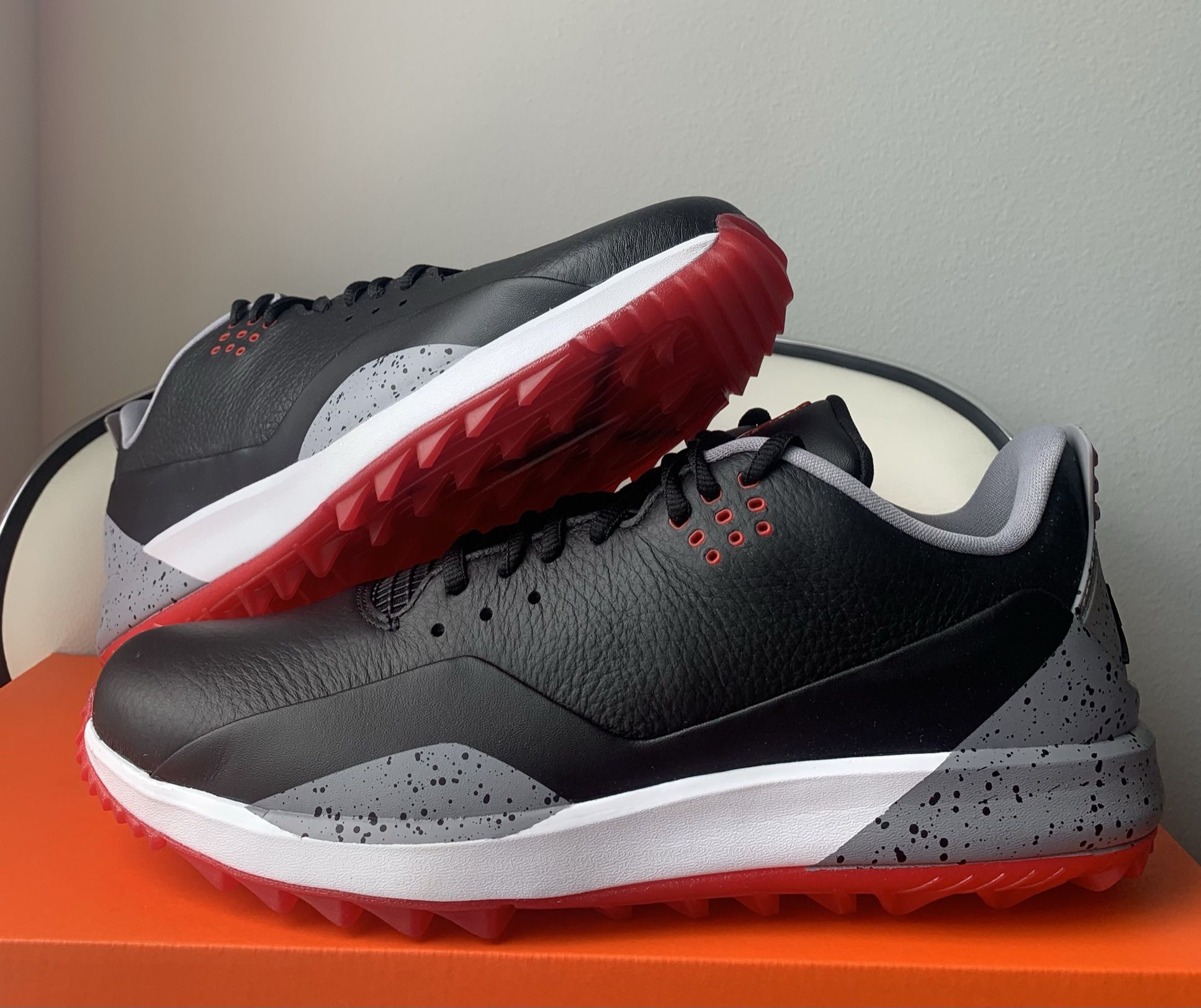 Size 9.5 - Air Jordan ADG 3 Golf Black Cement (rep box) for Sale in
