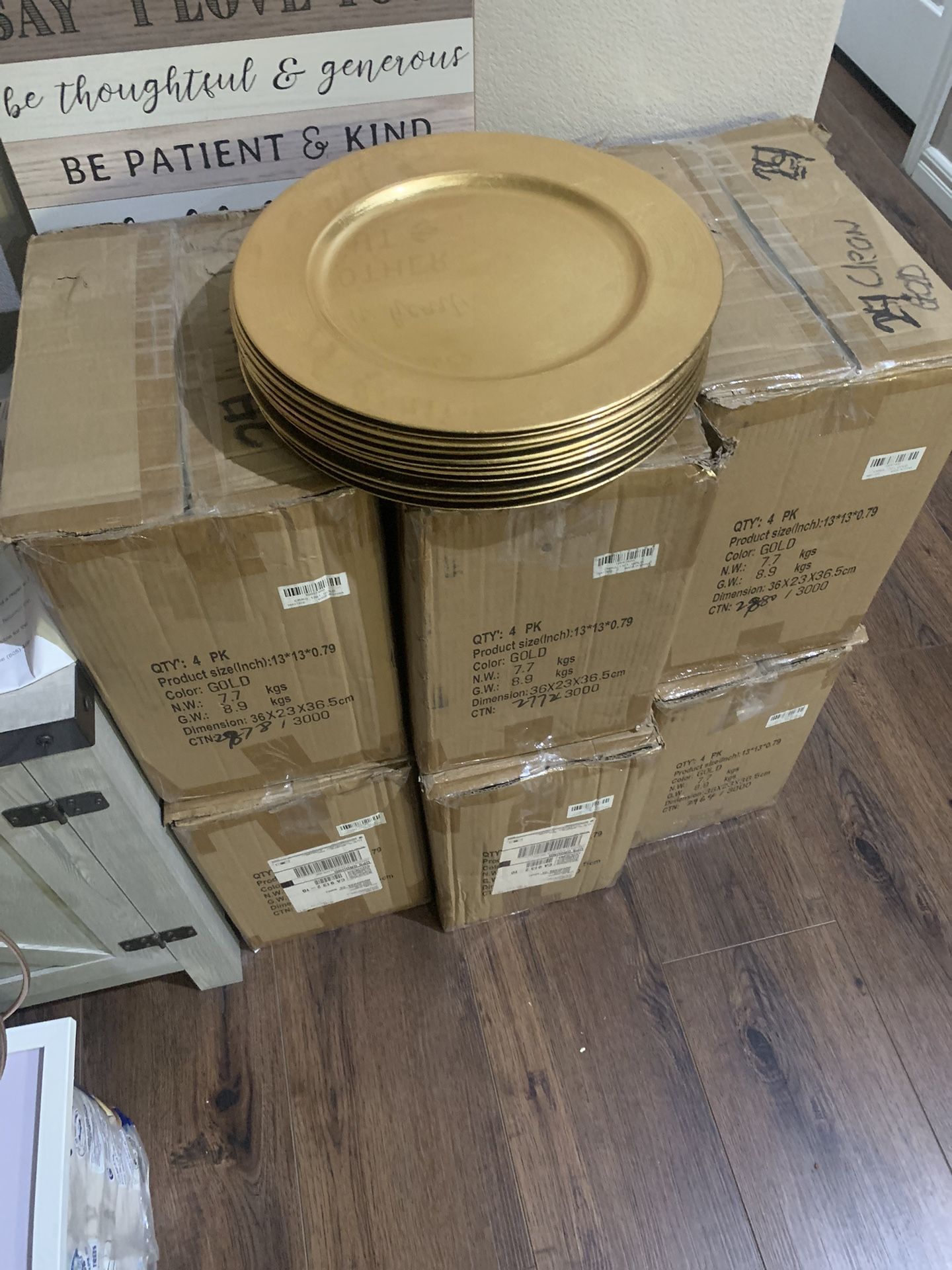 Gold Chargers - 144 Total