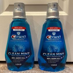 Crest Clean Mint mouthwash 1 liter: $4 each