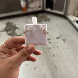 Heart Shape Hoops With Diamonds 10k 5 Grams 