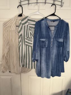 👔 Women’s Business Casual Tops Bundle – Size M – 5 Pieces