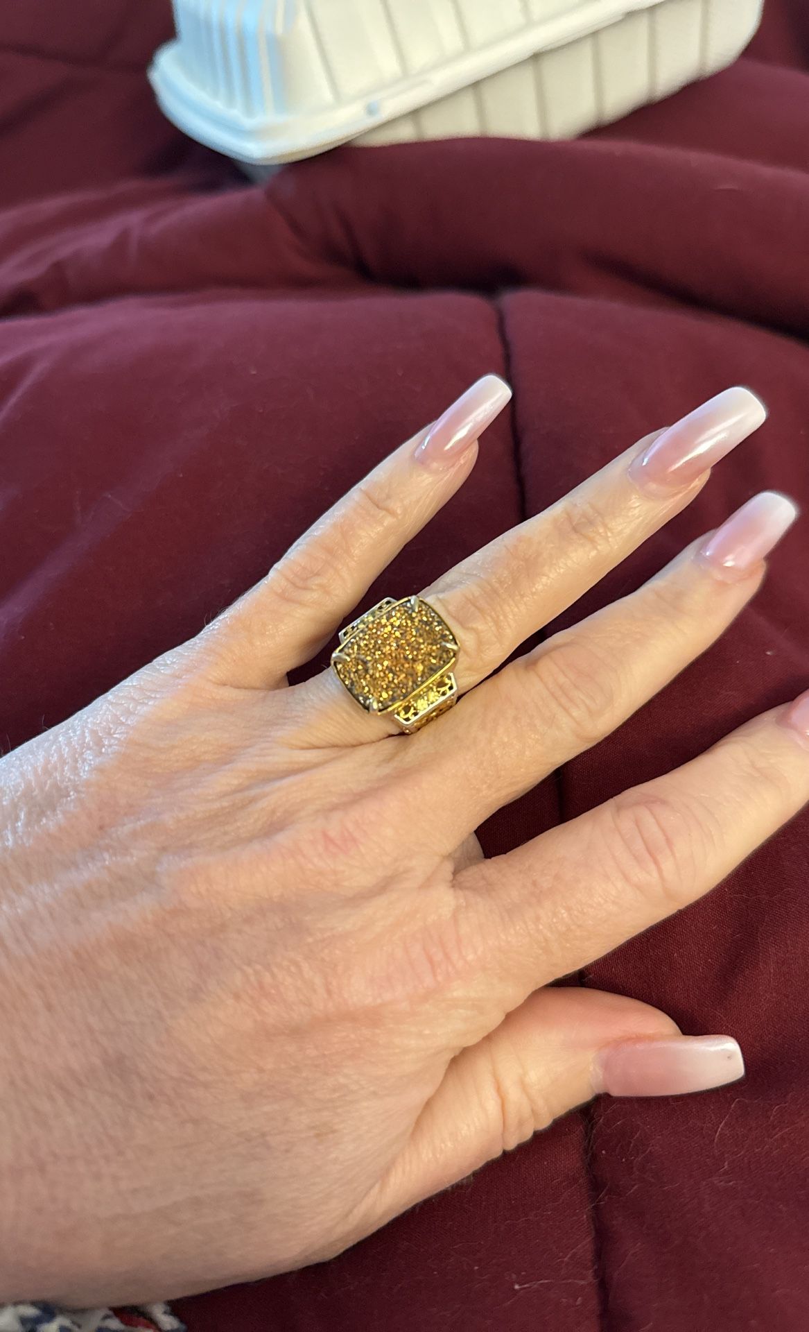 Gold Kunzite Ring