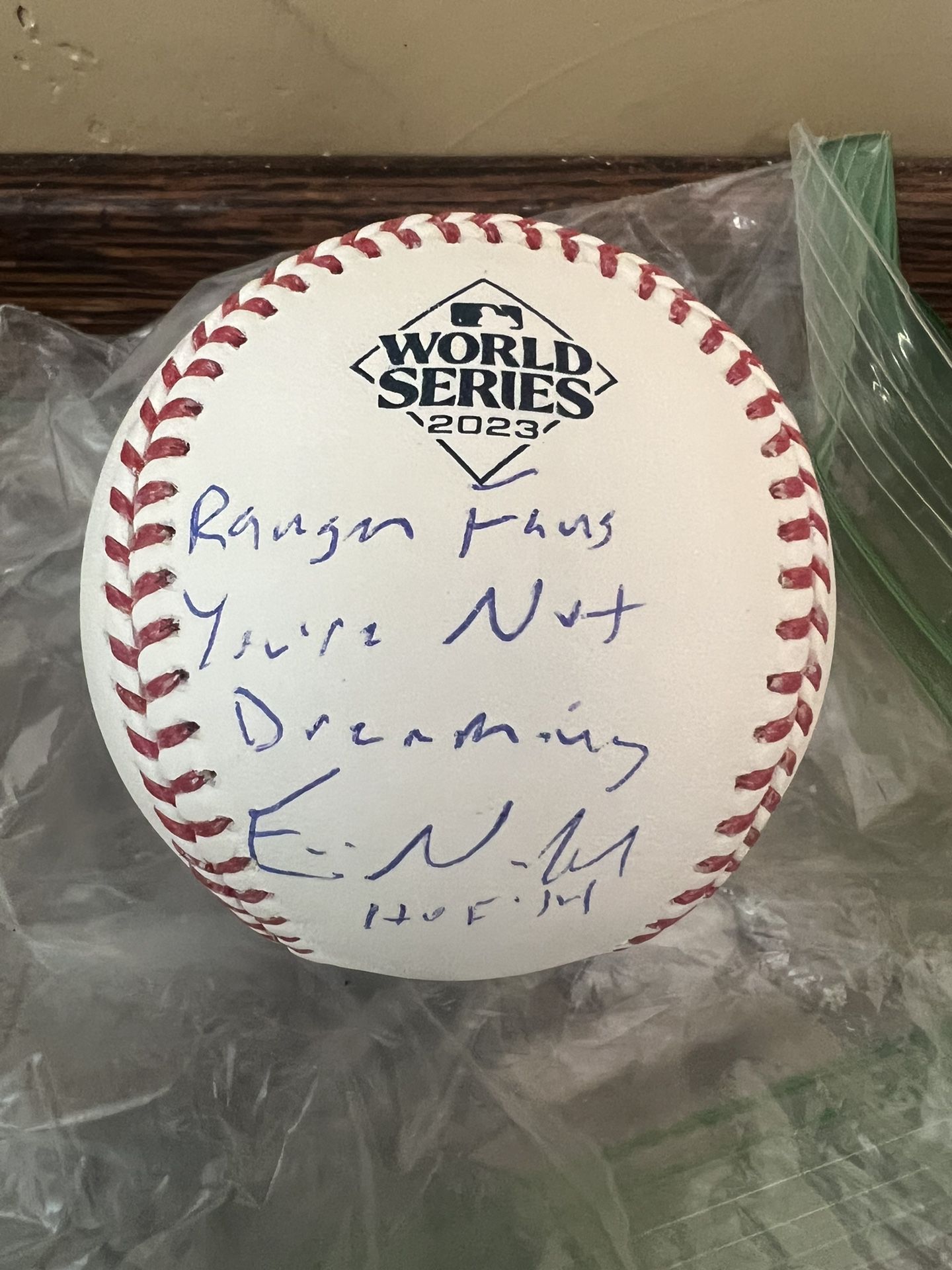 Eric Nadel ranger fans your not dreaming  Hof 2014  2023 World Series Ball $100 each