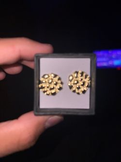 14k nugget earrings