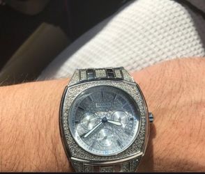 Bulova crystal Man day date Quartz Watch 40 mm