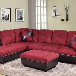 BRAND NEW 3 PIECES SECTIONAL COUCH WITH OTTOMAN INCLUDED