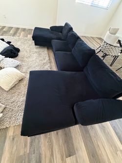 Large Black Sectional Sofa