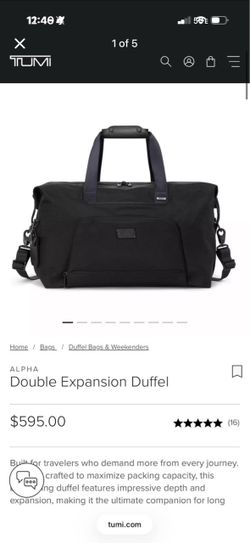 Tumi NWT Alpha Double Expansion Duffle Duffel