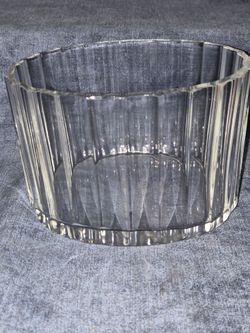 Crystal Glass Ice/ Bowl with Ribbed Design