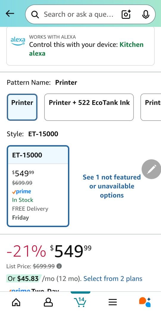 EPSON ET 15000 Printer