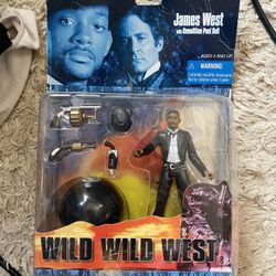 WILD WILD WEST MOVIE JAMES WEST WITH POWER ESCAPE HOOK WILL SMITH FIGURE SEALED