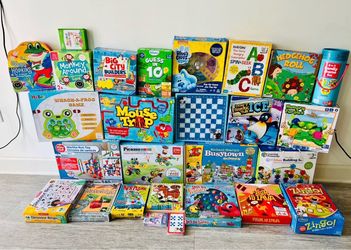 Bundle Of 27 Board Games, Ranging From Age 2 To Age 5, Price Is Total