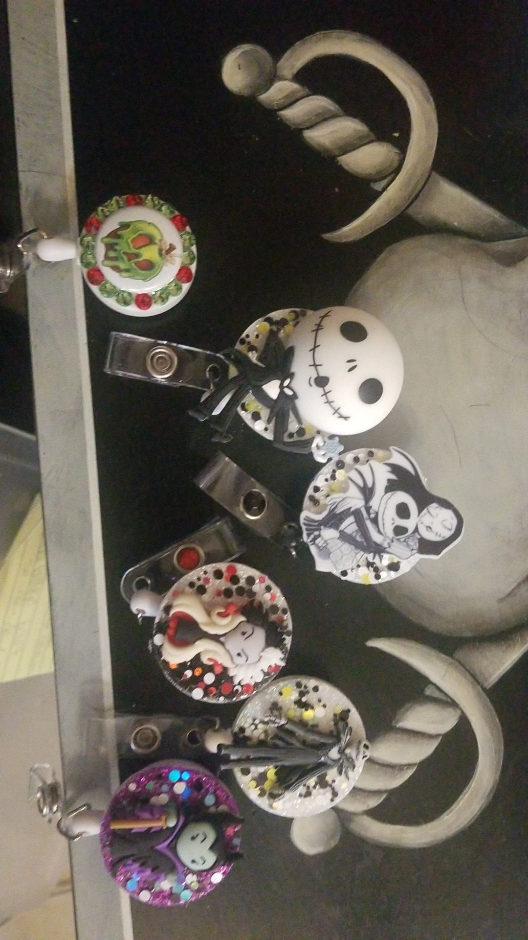 Reel badge holders Swarovski stone