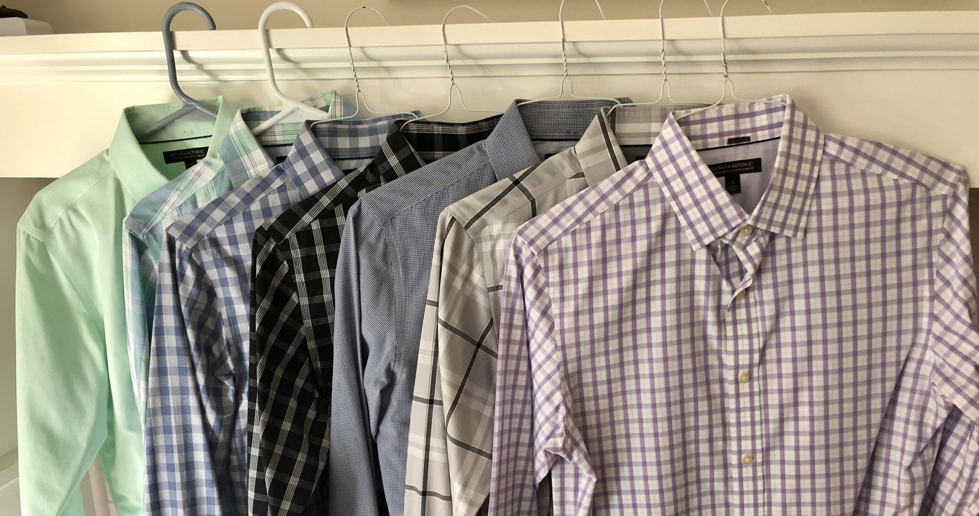 Banana Republic Men's Slim Fit Dress Shirts 