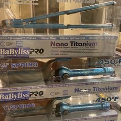 Babyliss Pro Nano Titanium Flat Iron And Curling Iron