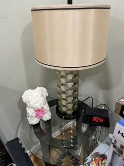 2 Lamps & 2 Glass Tables