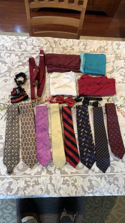 Men’s Ties, pocket Squares, etc