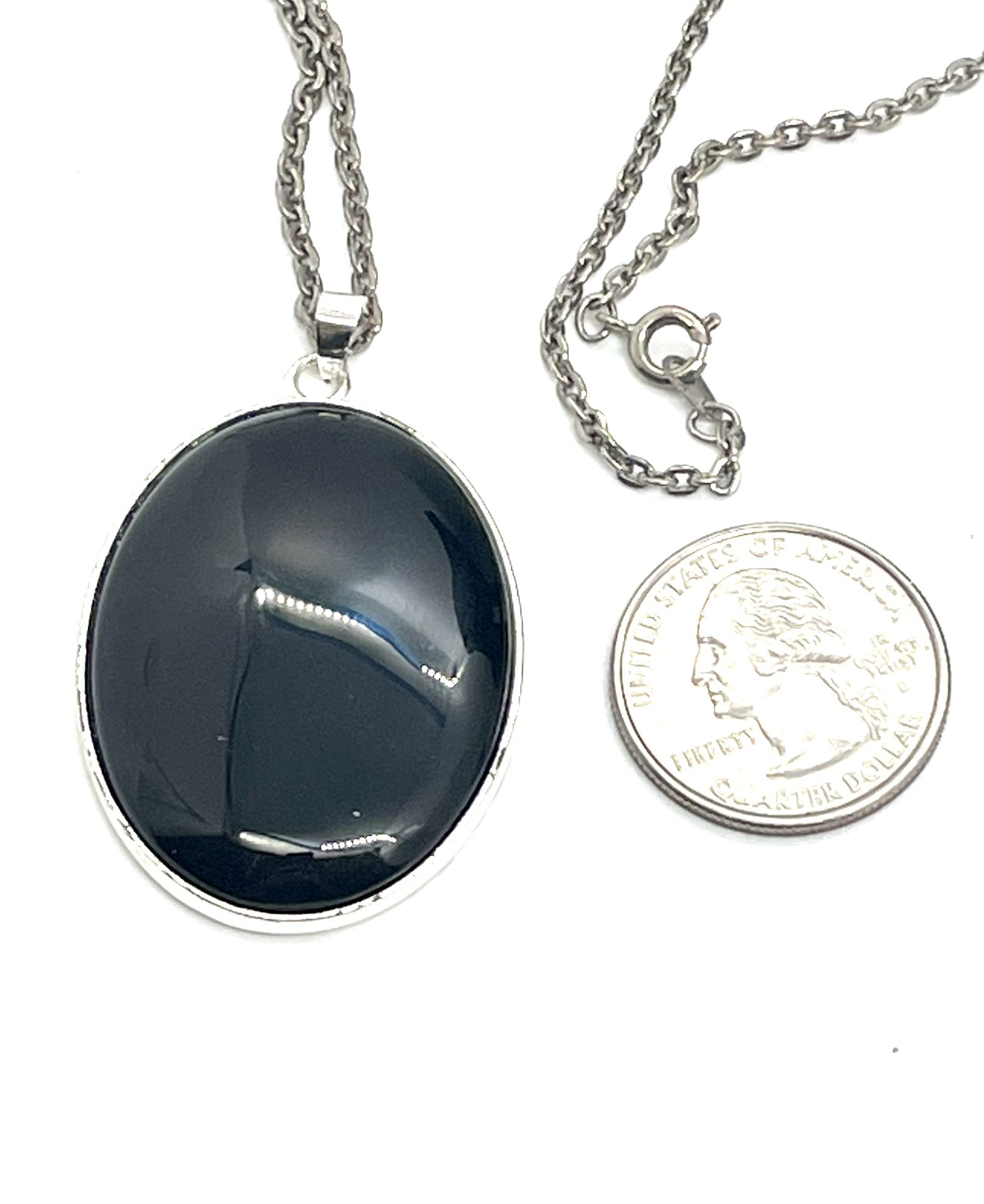 Silver Onyx Necklace
