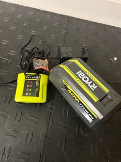 RYOBI 40V Lithium-Ion 4.0 Ah Battery and Charger