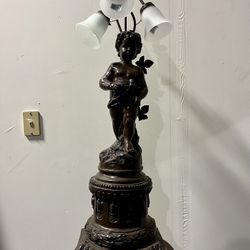 Large Cherub Lamp Sculpture 