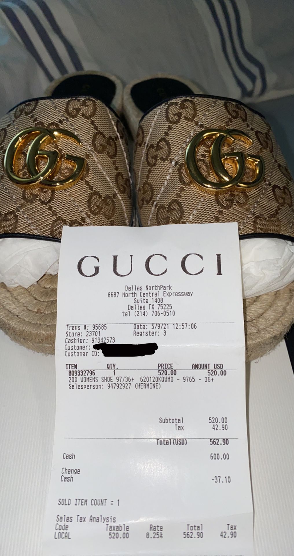 Never Worn Woman's Gucci Shoes w/ Receipt for Sale in Dallas, TX - OfferUp