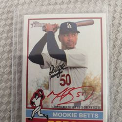 2025 Topps Heritage - Real One Autographs Mookie Betts (RED Ink)  #ROA-MBE (AU)